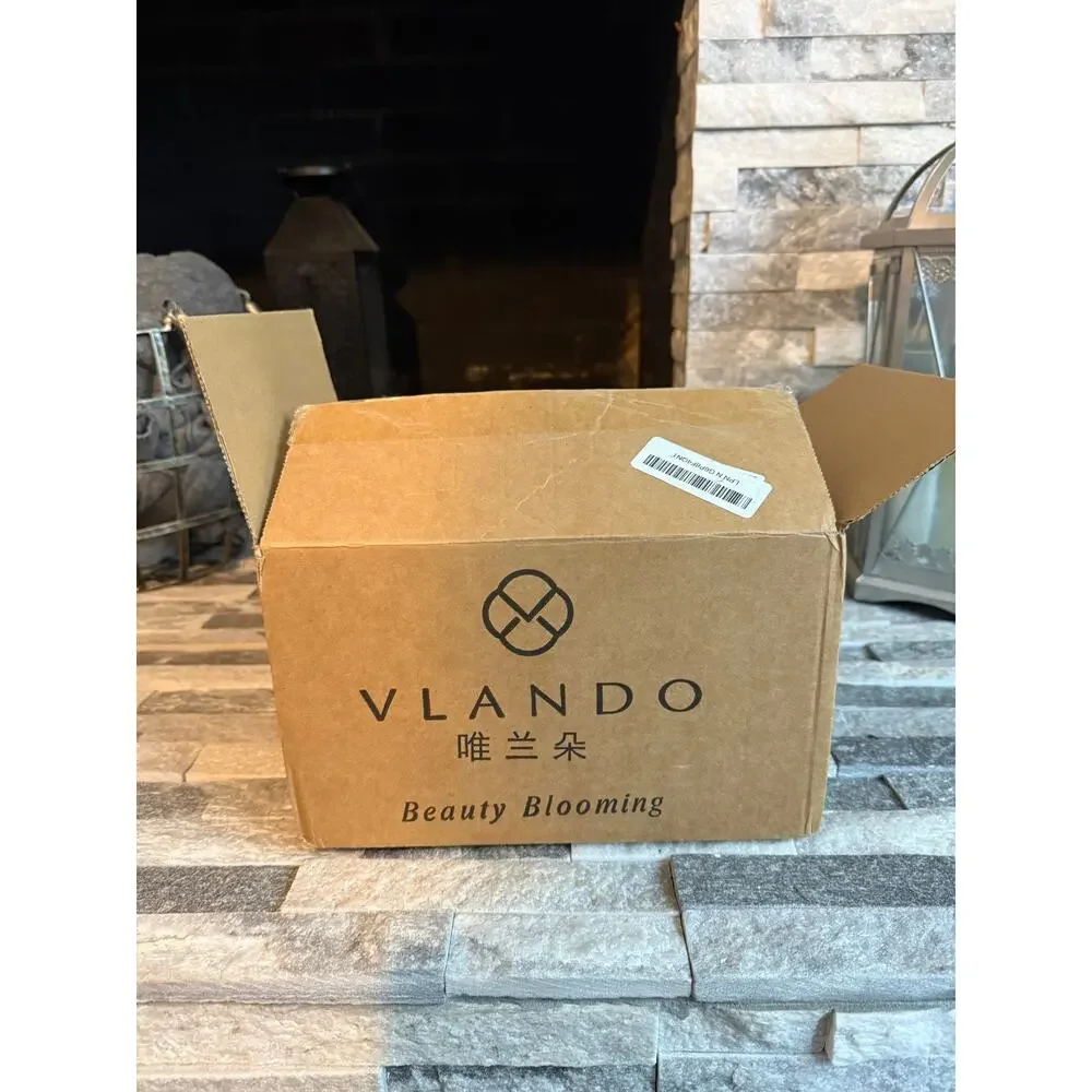 VLANDO Beauty Blooming Jewelry Box Organizer with Glass Lid & Drawers